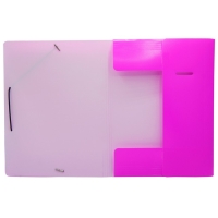 Папка на резинке А4, 500 мкм, Calligrata "Neon", корешок 30 мм, неоновая, розовая Папка на резинке А4, 500 мкм, Calligrata "Neon", корешок 30 мм, неоновая, розовая