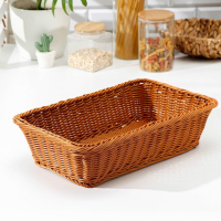 Корзина для продуктов Доляна, 40&times;25&times;10 см, цвет коричневый