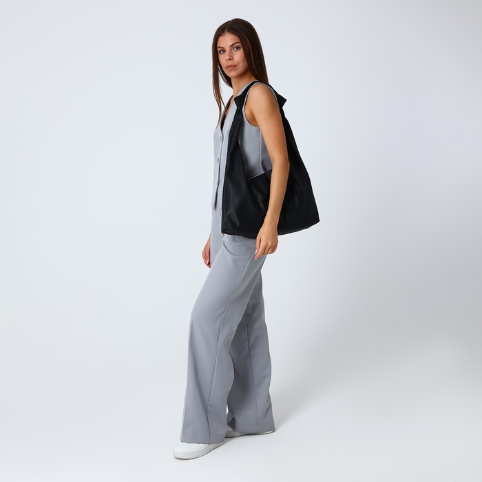 Сумка-шопер женская, наружный карман, цвет чёрный Сумка-шопер женская, наружный карман, цвет чёрный