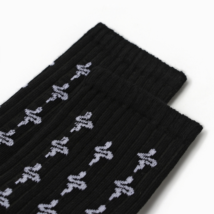 Новый год. Символ года. Змея. Носки мужские "Белая змея", цвет чёрный, р-р 25