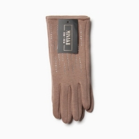 Перчатки женские MINAKU "Рок", р-р 23 см, цв. коричневый
