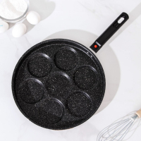 Сковорода-оладница &laquo;7 оладий&raquo;, d=30 см, съёмная ручка, антипригарное покрытие, цвет чёрный