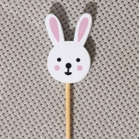 Шпажки Доляна &laquo;Пасхальные зайчики&raquo;, 12 см, набор 25 шт