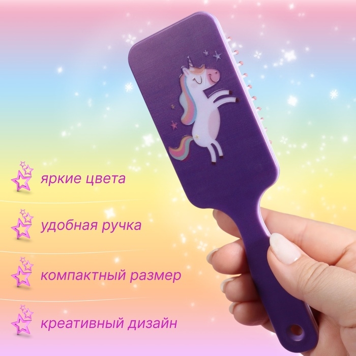 Расчёска массажная, 5,4 &times; 17,8 см, рисунок МИКС