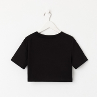 Футболка детская укороченная KAFTAN "Basic line", р. 34 (122-128 см), черный