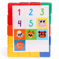Набор цветных кубиков, с наклейками, 6 &times; 6 см, 20 штук, 3+
