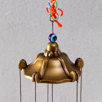 Музыка ветра металл "От сглаза с бахромой" 5 колокольчиков 45х7,5х7,5 см Музыка ветра металл "От сглаза с бахромой" 5 колокольчиков 45х7,5х7,5 см