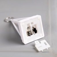 Светодиодная фигура-брелок "Ёлочка", 4x4x9.5 см, LR1130x3 (в комплекте), свечение тёплое белое