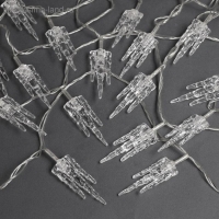 Гирлянда «Нить» 5 м с насадками «Льдинка», IP20, прозрачная нить, 20 LED, свечение мульти (RG/RB), мигание, 220 В Гирлянда «Нить» 5 м с насадками «Льдинка», IP20, прозрачная нить, 20 LED, свечение мульти (RG/RB), мигание, 220 В