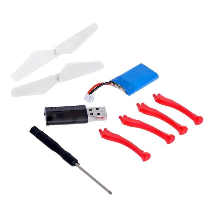 Квадрокоптер радиоуправляемый SKYDRONE, работает от аккумулятора, цвет синий