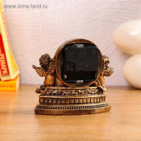 Часы настольные интерьерные на батарейках "Ангелы", 14 х 7 х 12.5 см, циферблат d-4.7 см