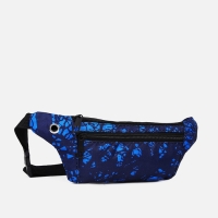 Поясная сумка на молнии, наружный карман, разъем для USB, цвет синий