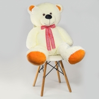 Мягкая игрушка "Медведь" с клетчатым бантом, 90 см Мягкая игрушка "Медведь" с клетчатым бантом, 90 см