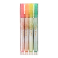 Набор маркеров текстовыделителей 4 цвета, с блестками