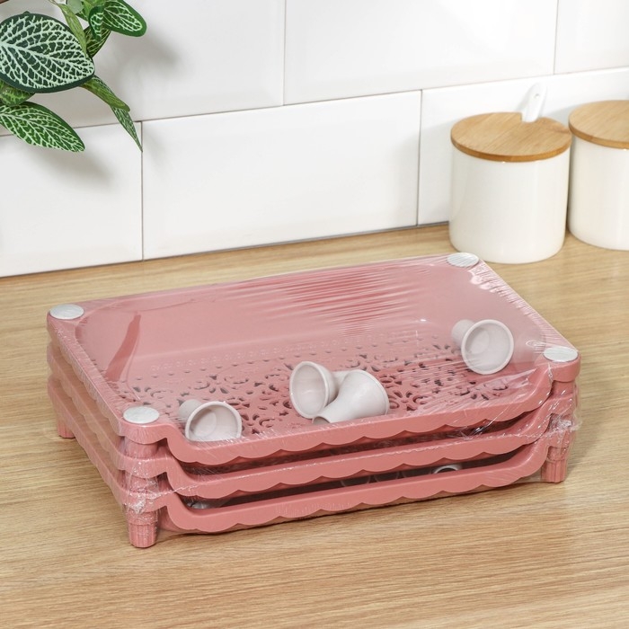 Этажёрка настольная 3 яруса &laquo;Пастель&raquo;, цвет МИКС