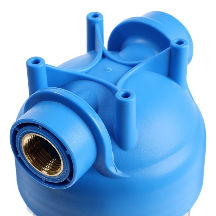 Корпус для фильтра "Аквабрайт" АБФ-10-12, 1/2", для холодной воды, ключ, крепеж, прозрачный