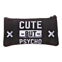 Пенал мягкий 1 отделение, 110х210, плоский, универсальный, чёрный, Seventeen