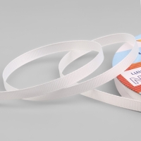 Лента репсовая, 6 мм, 45,5 &plusmn; 0,5 м, цвет белый №002