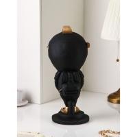 Подставка для мелочей &laquo;Астронавт&raquo;, полистоун, 44 см, цвет чёрный матовый