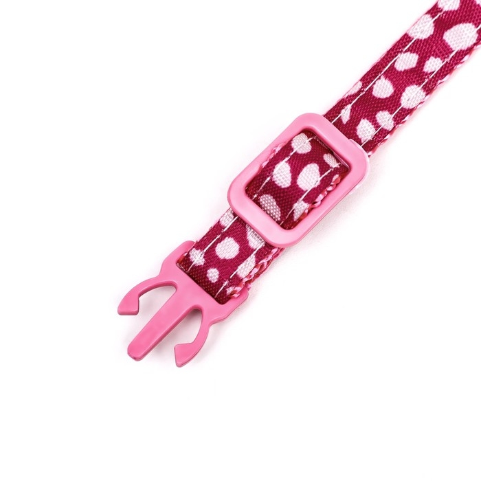 Ошейник кошачий с пряжкой в форме кошки, ширина 1 см, розовый Ошейник кошачий с пряжкой в форме кошки, ширина 1 см, розовый
