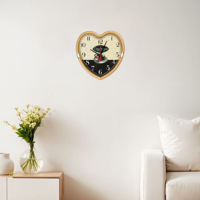 Часы настенные, серия: Кухня, Часы настенные, серия: Кухня, "Espresso", дискретный ход, d-26 см, АА