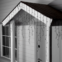 Гирлянда &laquo;Бахрома&raquo; 3 &times; 0.9 м, IP44, УМС, тёмная нить, 232 LED, свечение тёплое белое, 220 В