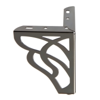 Опора мебельная CAPPIO резная OP02, h=130 мм.10*10мм, цвет глянцевый черный