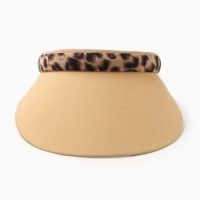 Козырёк женский MINAKU "Leopard" цвет коричневый, р-р 56-58 Козырёк женский MINAKU "Leopard" цвет коричневый, р-р 56-58