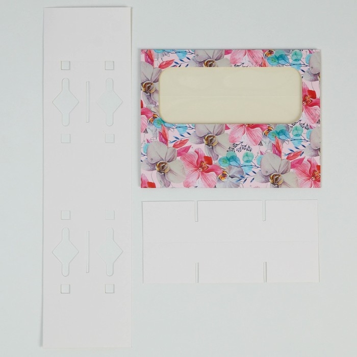 Коробка под 6 конфет, кондитерская упаковка &laquo;Расцветай от счастья&raquo;, 10.2 х 20 х 5 см