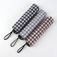 Зонт механический «Мелкая клетка», эпонж, 4 сложения, 8 спиц, R = 47/55 см, D = 110 см, цвет МИКС Зонт механический «Мелкая клетка», эпонж, 4 сложения, 8 спиц, R = 47/55 см, D = 110 см, цвет МИКС