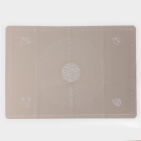 Коврик с разметкой Доляна &laquo;Капучино&raquo;, силикон, 70&times;50 см, цвет бежевый