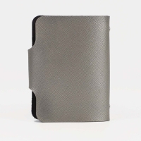 Визитница на кнопке, 12 карт, цвет серебряный