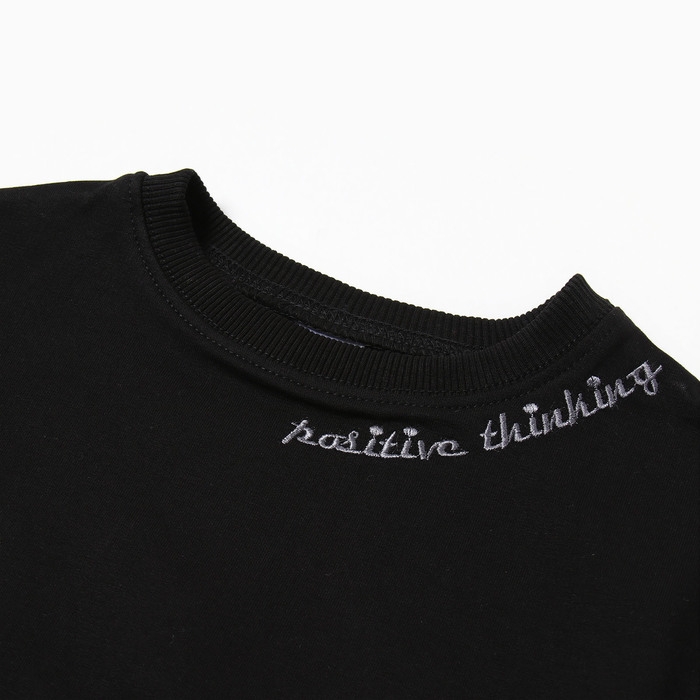 Комплект для девочки (свитшот, брюки), цвет чёрный, рост 116 см Комплект для девочки (свитшот, брюки), цвет чёрный, рост 116 см