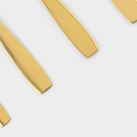 Набор столовых приборов из нержавеющей стали &laquo;Золото&raquo;, 24 предмета, на подставке, цвет золотой