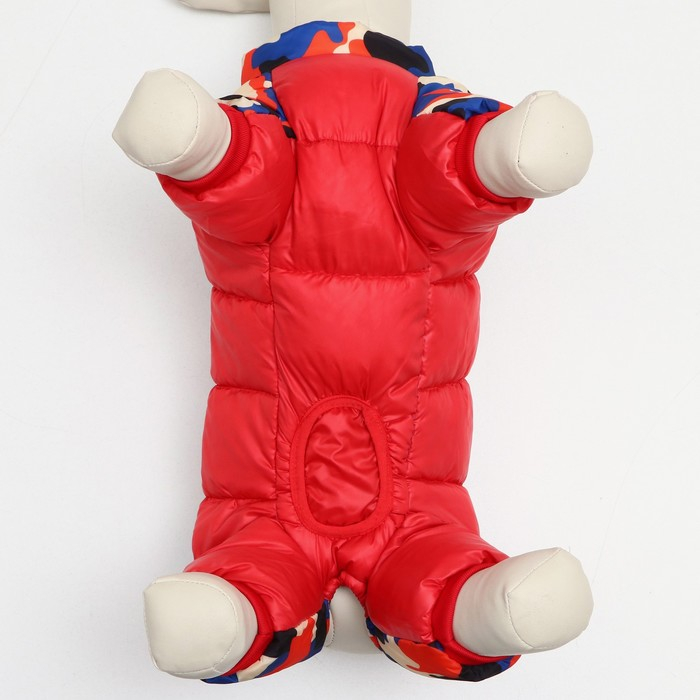 Комбинезон принтованный с замком на спине, размер 16 (ДС 28 см, ОГ  34 см, ОШ 44 см), красный 696823