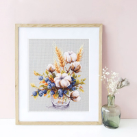 Набор для вышивания крестом &laquo;Хлопок и черника&raquo;, 18 &times; 23 см