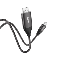 Кабель Hoco UA16 Type-C - HDMI, 4K, 2 м, для устройств с USB-C 3.1 (DisplayPort Alt Mode) Кабель Hoco UA16 Type-C - HDMI, 4K, 2 м, для устройств с USB-C 3.1 (DisplayPort Alt Mode)