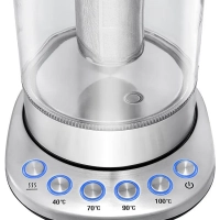 Чайник электрический стеклянный с подсветкой КТ-622 - 1.7 л