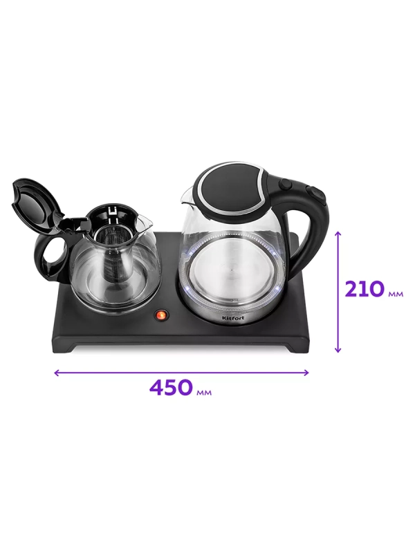 Чайный набор чайник электрический КТ-6180 - 2 л