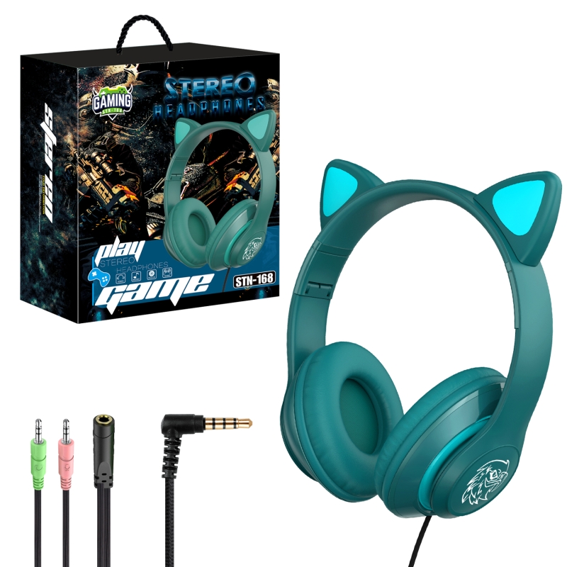 Наушники STN-168 Green jack 3.5mm