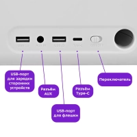 Часы настольные электронные КТ-3702 (3 в 1) - 23 Вт