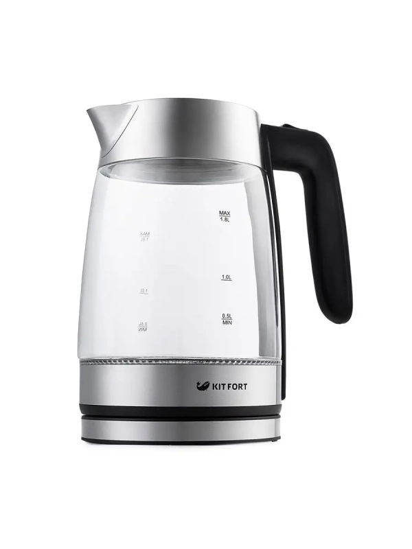 Чайник электрический стеклянный с подсветкой КТ-641 - 1.8 л