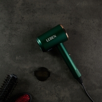 Фен для волос, 900Вт, 2 скорости, 3 температуры, 220-240В, зеленый Фен для волос, 900Вт, 2 скорости, 3 температуры, 220-240В, зеленый