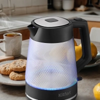 Чайник электрический стеклянный с подсветкой КТ-6710 - 1,7 л Чайник электрический стеклянный с подсветкой КТ-6710 - 1,7 л