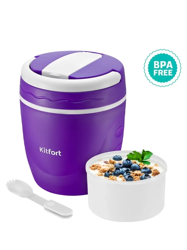 Ланч-бокс с ложкой КТ-1217 - 1 л Ланч-бокс с ложкой КТ-1217 - 1 л
