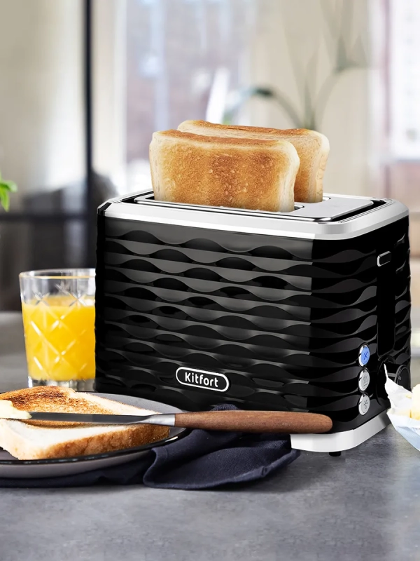 Тостер для хлеба КТ-2086 техника для кухни 2 слота