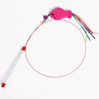 Удочка дразнилка для кошек металлическая с мягкой рыбкой Удочка дразнилка для кошек металлическая с мягкой рыбкой