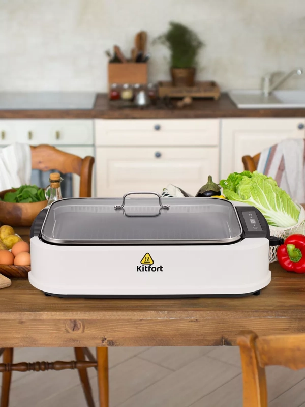 Гриль электрический со съемными панелями КТ-1685 - 1500 Вт