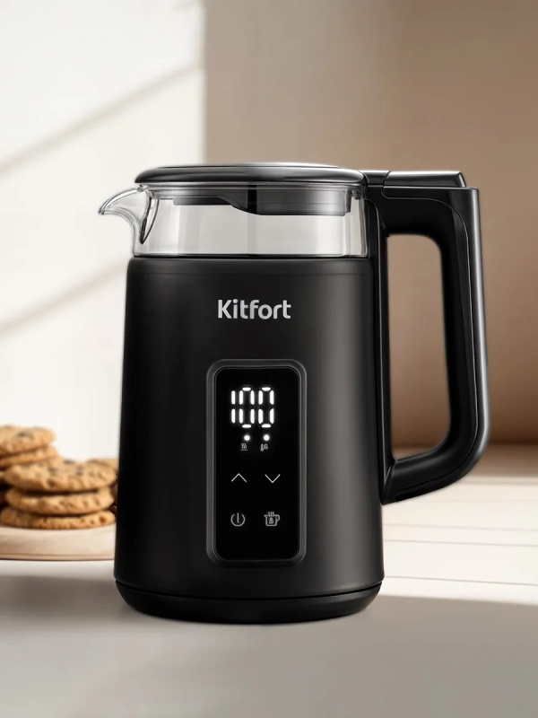 Чайник электрический с терморегулятором КТ-6714 - 1,7 л Чайник электрический с терморегулятором КТ-6714 - 1,7 л