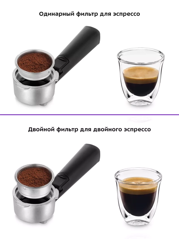 Кофеварка электрическая рожковая КТ-7225 - 850 Вт